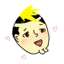 A cartoon face looking upward with a bright yellow arrow pointing down at its head.