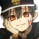 Anime boy with amber eyes and a seal on his cheek resting his head on his hand with a smug smile.