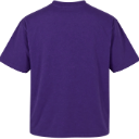 A solid purple t-shirt centered on a dark background.