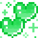HeartSparklesEvergreen animated emote | Kiss Land • xo tag