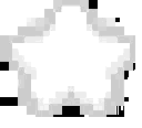 A simple white five-pointed star in a pixel art style.