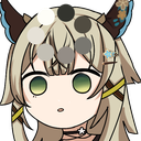Anime girl with a blank, confused expression and light brown hair.
