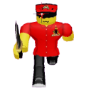 A blocky 3D character wearing a red shirt and cap charging forward with a menacing expression.