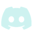 Mascot icon with two circular eyes in a light blue pixel art style on a black background.