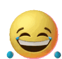 Four yellow smiley faces with wide grins and blue tears streaming from their eyes.