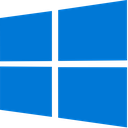 A blue square divided into four smaller squares by a cross shape.