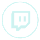 Speech bubble icon inside a circle rendered in a pixel art style with a light blue color.