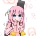 A pink-haired anime girl with a nervous expression giving a double thumbs up.