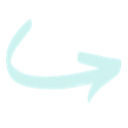 A light blue curved arrow pointing to the right against a black background.