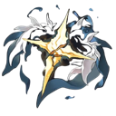 A glowing four-pointed golden star surrounded by dark, flowing ribbons.