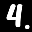 The number four followed by a period in a clean white sans-serif font centered on a black background.