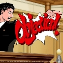A lawyer pointing forward with a large red text overlay that reads objection.