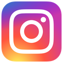 Camera lens icon centered inside a rounded square with a colorful gradient background.
