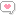 Two pixelated speech bubbles side-by-side, each containing a small pink heart.