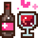 Wine animated Discord emoji from $vc