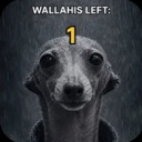 A greyhound dog with wide eyes stares directly ahead with the number one in gold above its head.