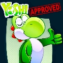 Green dinosaur character smiling and giving a thumbs up next to a red approved stamp.