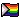 A small pixelated flag with a rainbow gradient pattern.