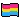 Two small pixelated flags with pink, yellow, and blue horizontal stripes waving side by side.