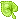 Four green leaves arranged in a horizontal row in a pixel art style.