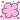 Four pink pixel art flowers in a row surrounded by small, shimmering sparkles.