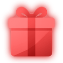 A red gift box icon with a bow on top.