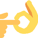 Two hands with index fingers touching together in a shy or nervous gesture.