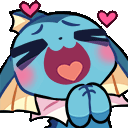 chibivaporeonloveani animated GIF emoji from Gaming with shim
