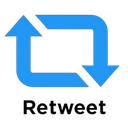Two blue arrows forming a square loop against a pink and blue background.