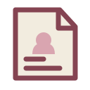 Document icon with a person silhouette in the center.