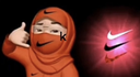 Character wearing an orange head covering makes a shaka hand gesture with a logo visible in the background.