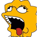 A yellow cartoon head with a wide-open mouth, tongue sticking out, and eyes rolled back in an expression of intense shock ...