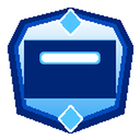 A blue shield icon with a horizontal white rectangle in the center, resembling a minus symbol.