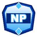 A blue shield-shaped badge with the letters NP centered in white text.