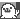 Two small white pixelated seals with simple black outlines and happy expressions.