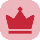 Red crown icon centered on a rounded square background.