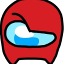 Character with a red head and a single large blue eye looking sideways with a suspicious expression.