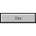 Button with a gray background and the word Yes written in black text.