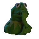 Kermit the Frog with his hand to his chin looking thoughtful and skeptical.