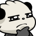 A white cartoon creature with a hand on its chin looking skeptical.