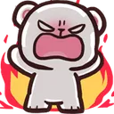 milkbearangryhuhwhybitchno custom emote from Beautiful Mayhem