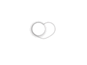 Heart-shaped toggle switch transitioning from an empty outline to a filled pink state.