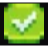 Green square button with a white checkmark symbol centered inside.