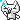 A small gray pixelated cat-like creature wailing with its eyes closed and blue sparkles floating around its head.