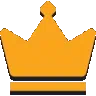 Crown in gold with a black band at the base.