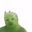 Green humanoid alien performing a series of jerky, awkward dance steps.