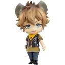 A small chibi figure with animal ears wearing a smug, mischievous smirk.