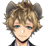 Anime boy with animal ears giving a smug, knowing smirk.