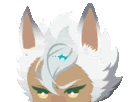 Anime character with animal ears giving a suspicious side-eye look.