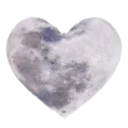 Moon surface textured into a heart shape.